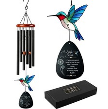 Sympathy Gift for Loss of Loved ,36" Hummingbird Wind Chime for Outside