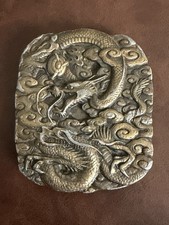 Vintage Chinese Dragon Belt Buckle Fantasy - Broken - Read description