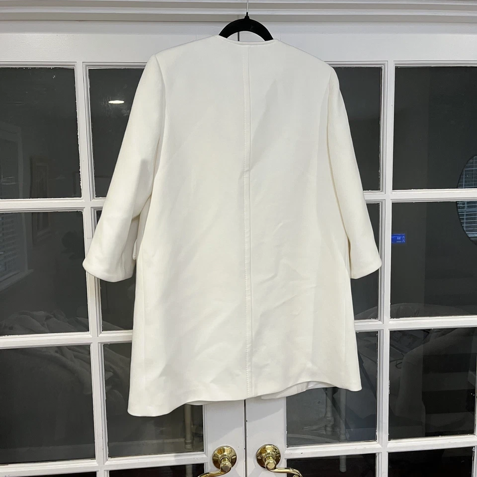 Hermoso Cárdigan Blazer/Chaqueta Mujer Zara Blanco Talla M Foto 3 de 4