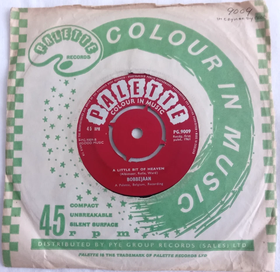 BOBBEJAAN, I'M CRYIN' IN MY BEER, 1961 PALETTE LABEL, COUNTRY, EX / VG. - Image 2 of 2