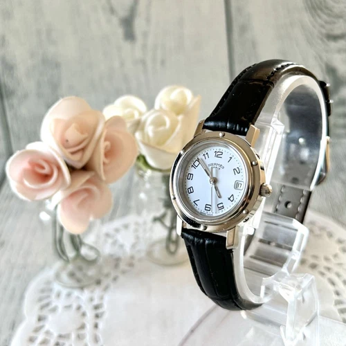 Orologio Hermès Clipper Cl4.210 Analogico Quarzo Donna Raro Hermes Hermes Donna Bianco