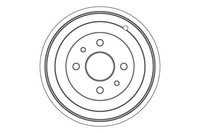 2X TRW Bremstrommel DB5021 FüR Alfa Romeo Passend FüR Fiat Lancia