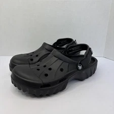 Crocs Classic All Terrain Clog Shoes Mens Size 9 Womens 11 Black Slip On Sandals