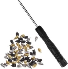 60Pcs Metal Cross Tip Screws for Belt Buckle Wallet Handbag, Screwdriver Includ