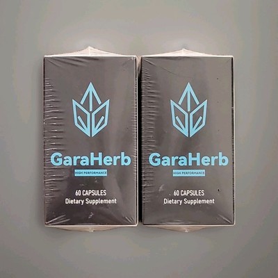 Lot of 2 GaraHerb High Performance Male Men's Supplement Pills, 60ct Each SEALED