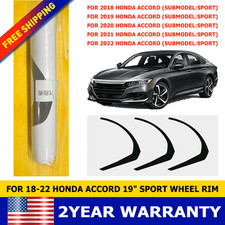 Black Wheel Hub Sticker Overlay 8pcs For Honda Accord 2018-2022 19inch Sport Rim Black Wheel Hub Sticker Overlay 8pcs For Honda Accord 2018-2022 19inch Sport Rim