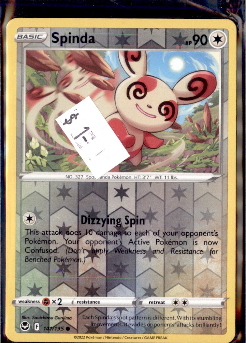 Pokemon Spinda 141/195 Silver Tempest Reverse Holo