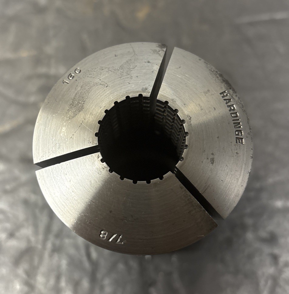 HARDINGE 16C 7/8" Round Collet Serrated Machinist Internal Threads Used