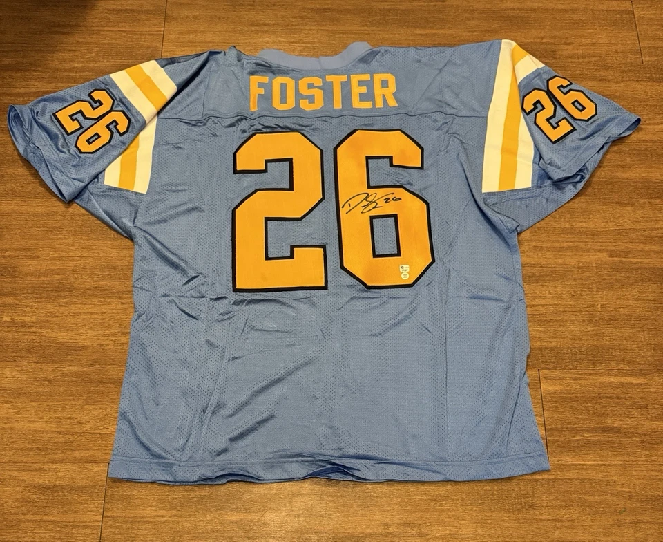 Футболка с автографом Ариана Фостера No26 Houston Oilers синяя с сертификатом подлинности глобальная - Изображение 2 из 4