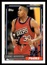 1992-93 Topps Clarence Weatherspoon #294 Philadelphia 76ers Rookie Basketball