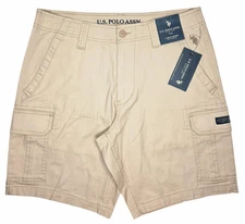 U.S. Polo Assn. #11800 NEW Men's Stretch 9.5" Inseam Cargo Shorts