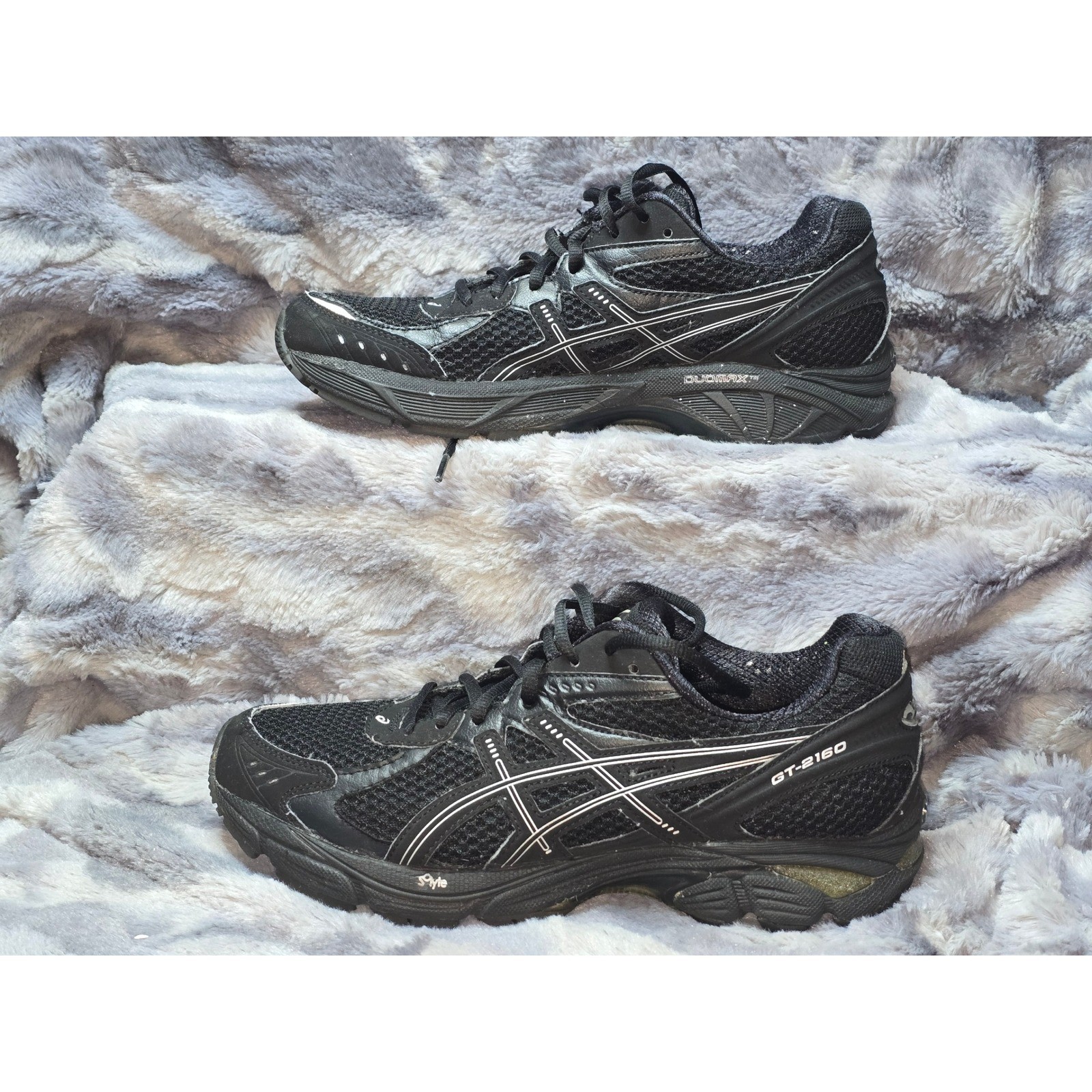 Asics GT-2160 Running Shoes Black T154N Low Top Sneakers Size 9.5
