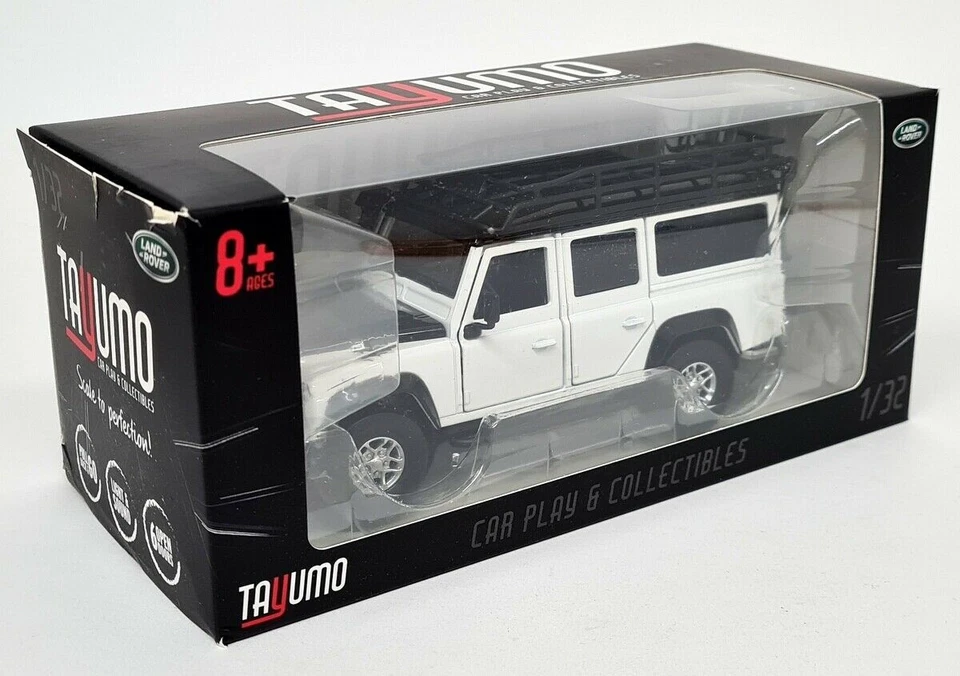 Tayumo 1/32 - Land Rover Defender 110 Fuji White Pull back Go Diecast model car - Image 2 of 3