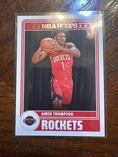 Amen Thompson 2023-24 Panini NBA Hoops Tribute Rookie Card RC #300 Rockets 