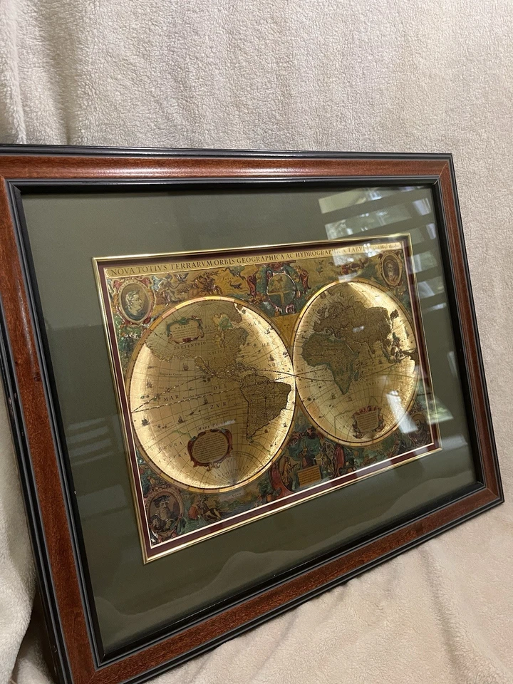 Nova Totivs Terrarvm Orbis Geographica AC Hydrographica Tabvla Vintage World Map - Image 2 of 3