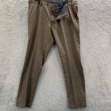 CHARLES TYRWHITT Pants Mens 36x31 Measured Brown Flat Front Tag: 36x32