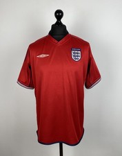 England National Team away dual football shirt World Cup 2002 Umbro Size L