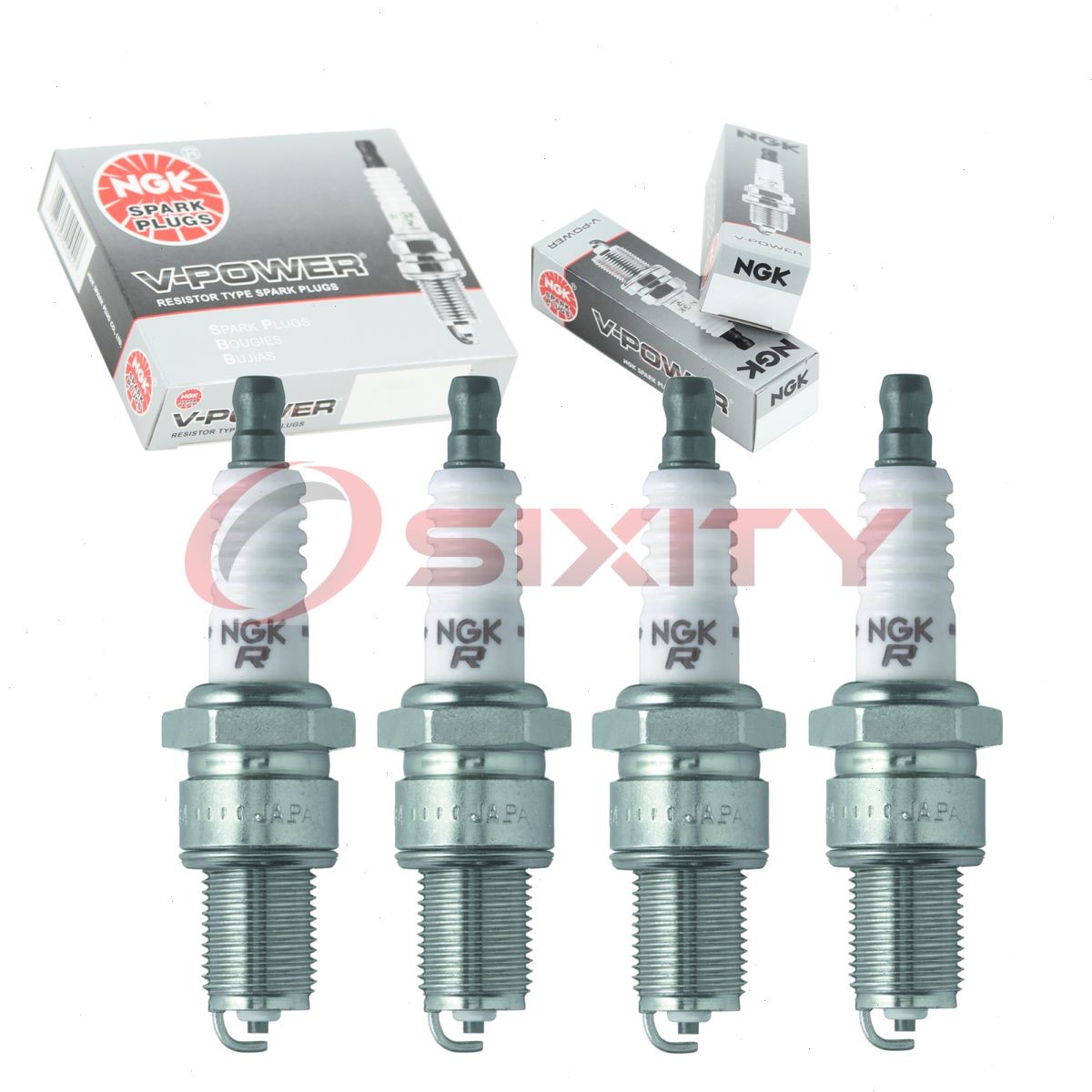 4 pcs NGK V-Power Spark Plugs for 1981-1989 Dodge Aries 2.2L 2.5L L4 - gg