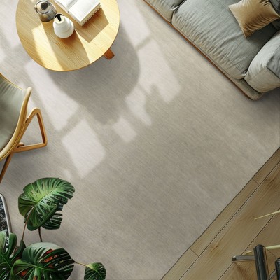 Multi Size LoomBloom Gray Wool Area Rug, Hand Loomed Contemporary Solid Texture