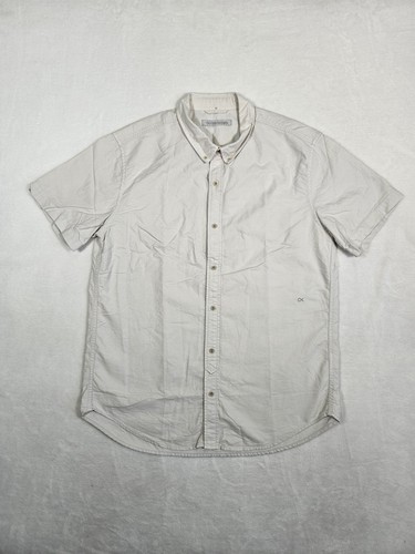 Outerknown Shirt Mens Large White Button Up Short Sleeve Camp Button - Picture 2 of 8