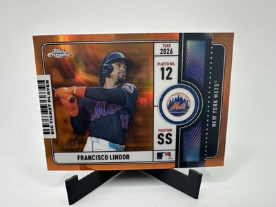 2026 Topps Series 1 - Big Ticket Players Francisco Lindor Orange 12/25 Jersey #