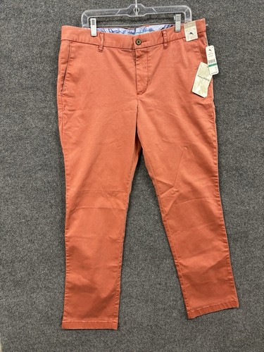 Tommy Bahama leichte Serape Chinohose Herren 35 x 32 Boracay vorne flach T115496 neu mit Etikett