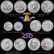 2026 P&D BU SemiQ All Released Quarters - Dimes - Nickels 12 Coins in Capsules