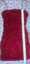 Fashion Nova Red Ruched Bodycon Mini Dress Sleeveless Strappy L