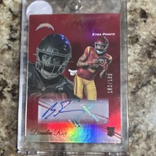 Panini 2024 Brenden Rice Xtra Points Premium Red Rookie Auto #370/199 Chargers