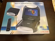 New In Box CRAIG Black 7 Inch Portable DVD/CD Player