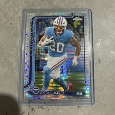 2025 Topps Chrome Football Tony Pollard Pulsar Refractor #290 Titans