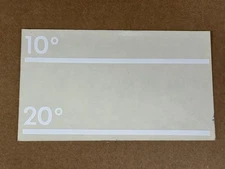 Beech Bonanza Placard Ident 10 Degree 20 Degree Flap White on Clear P/N 35-00006