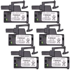 6-Pack 1750mAh A98L-0031-0026 3V PLC Battery for FANUC A02B-0309-K102 PN US