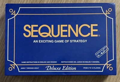 **COMPLETE** Sequence Deluxe Edition Playing Mat Board Game by Jax 1995
