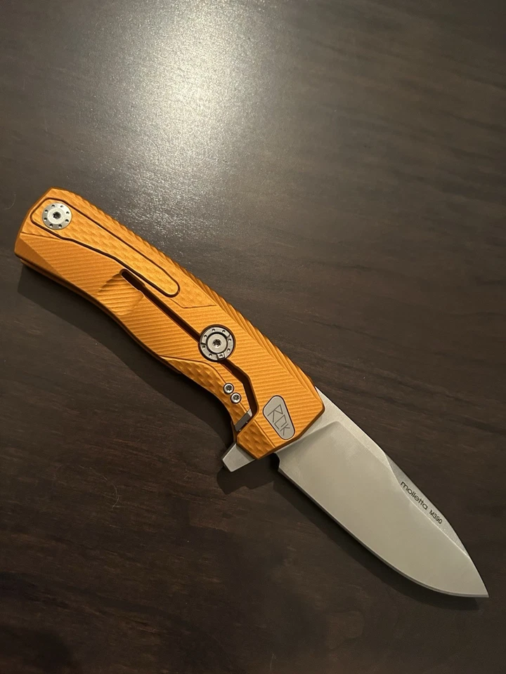 Facas LionSteel ROK Frame Lock ROK A OS M390 aço laranja alumínio - Imagem 2 de 4