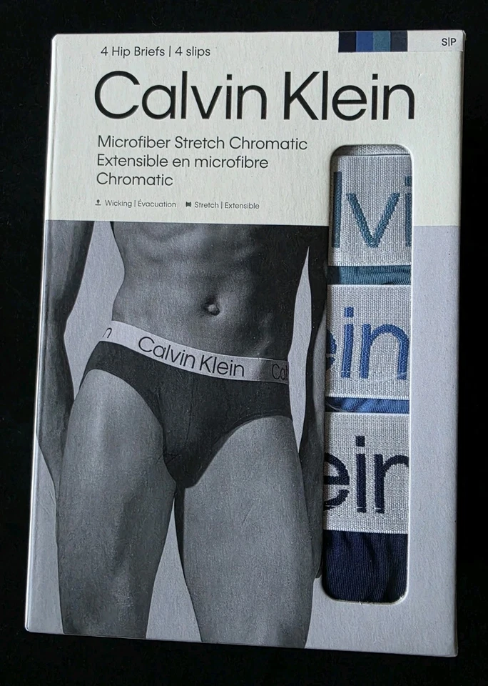 CALVIN KLEIN MICROFIBER STRETCH 4-PACK HIP BRIEFS MENS UNDERWEAR #NP27440-NWT - Image 2 of 4