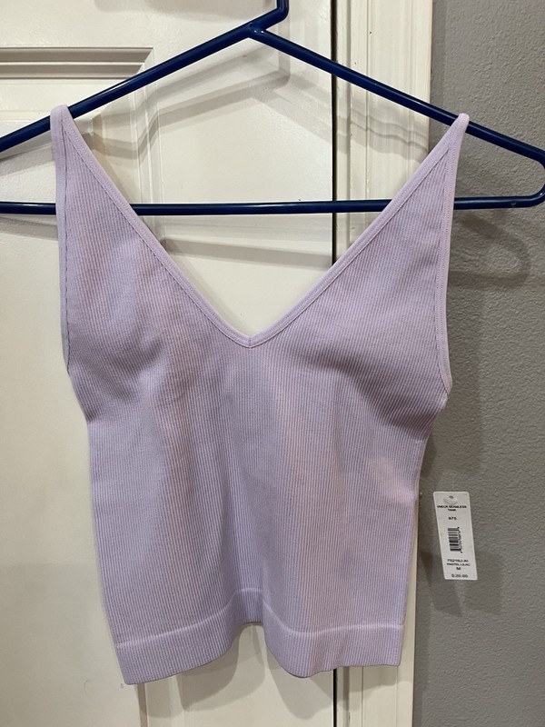 Justify V Neck Tank Top Purple Size Medium