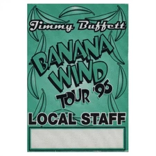 Jimmy Buffett 1996 Banana Wind Concert Tour Local Staff Backstage Pass