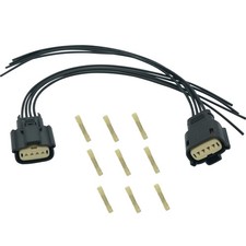 2 Pcs 4 Pins HID Halogen Headlight Connector Pigtail Wiring Harness Plug Comp...
