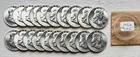 AUTHENTIC/ORIGINAL! 1956 OBR OF 20 FRANKLIN SILVER HALF-DOLLARS MS++