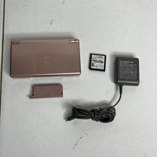 Nintendo DS Lite Pink Rose Gold W/ Charger  Mario Kart Game - READ