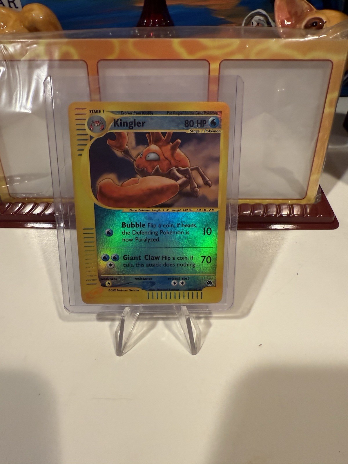 Pokémon TCG: Kingler - 15/165 - Holo Reverse Holo Rare - Expedition - NM (Clean)