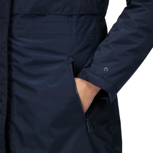 Chaqueta parka impermeable Regatta Lyanna para mujer - azul marino - 8 - Imagen 10 de 11