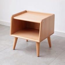 Modern Nordic Solid Beech Bedside Cabinet Storage Nightstand