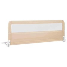 150CM Foldable Bed Rail Guard with Washable Cover and Safety Strap Beige