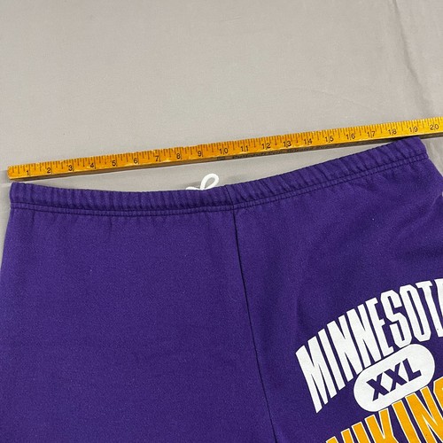 Pantalones Cortos de Sudadera Vintage Años 80 Minnesota Vikings NFL Púrpura EE. UU. Talla L - Imagen 5 de 8