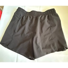 Athleta Girl Short Size L 12 Black Heart The Hustle 4" Running Gym Activewear