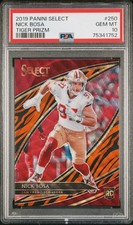 2019 Panini Select Nick Bosa Tiger Prizm RC Rookie 49ers SSP Field Level PSA 10