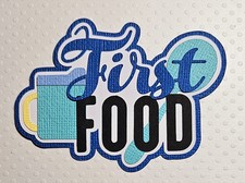First Food Baby Boy Title. Scrapbook, Card making Paper Piecing