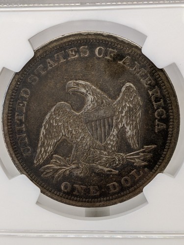 1843 Seated Dollar NGC AU50 Certified *NICE COIN* - Picture 7 of 7